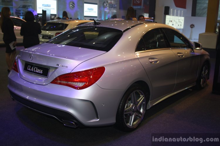Mercedes CLA at the 2014 Philippines Motor Show rear quarter