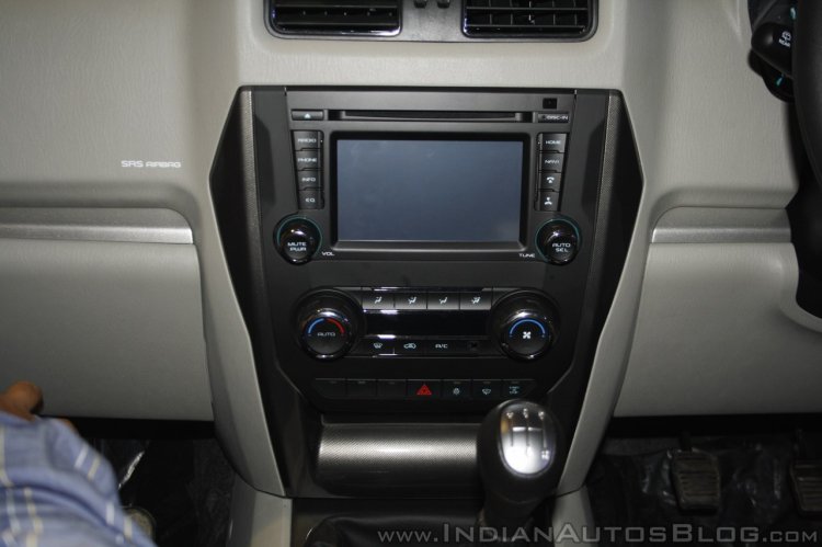 New Mahindra Scorpio center console at the launch