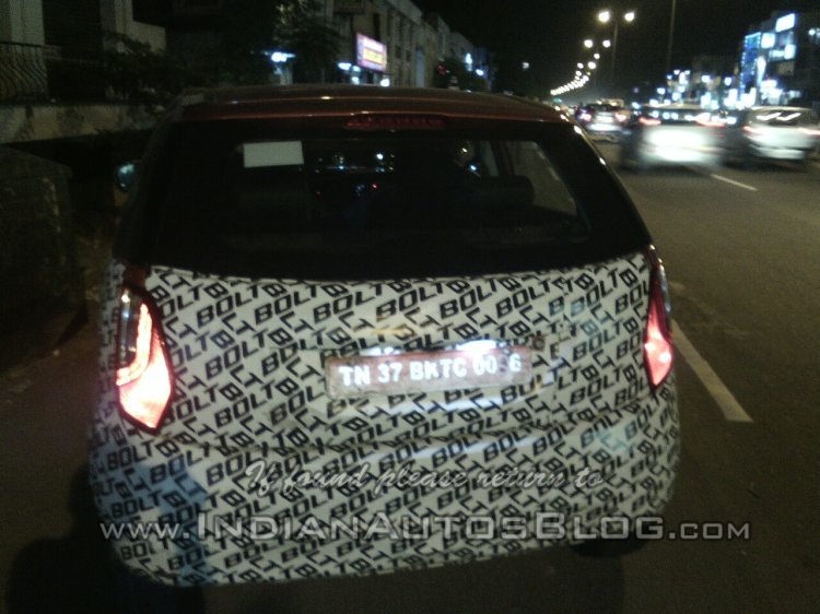 Tata Bolt spied Coimbatore LED taillights