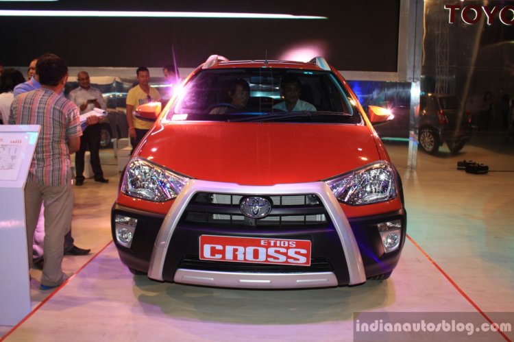 Toyota Etios Cross front fascia at the 2014 NADA Auto Show Nepal
