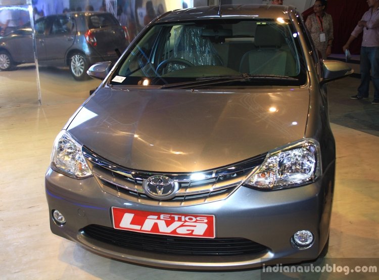 Toyota Etios Liva front at the 2014 Nepal Auto Show