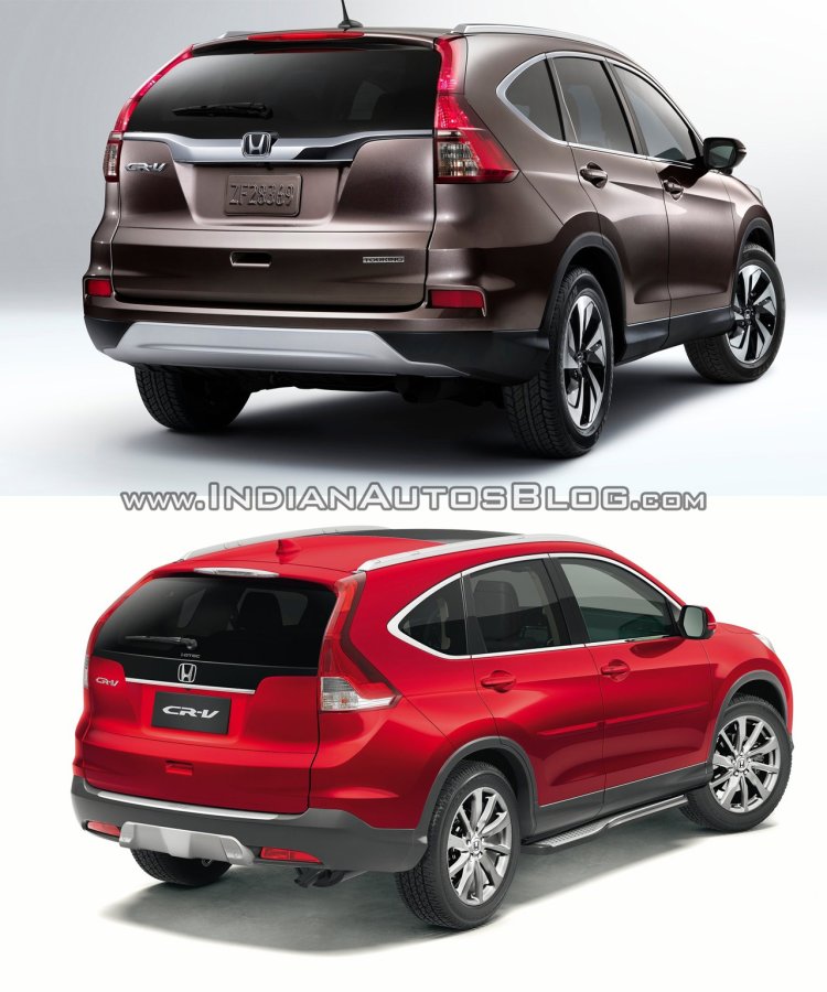 2015 Honda CR-V (facelift) rear vs pre-facelift model rear