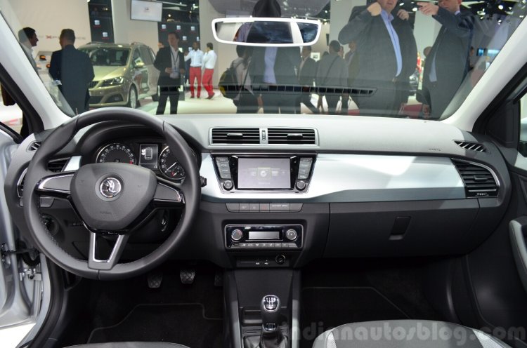 2015 Skoda Fabia Combi dashboard at the 2014 Paris Motor Show