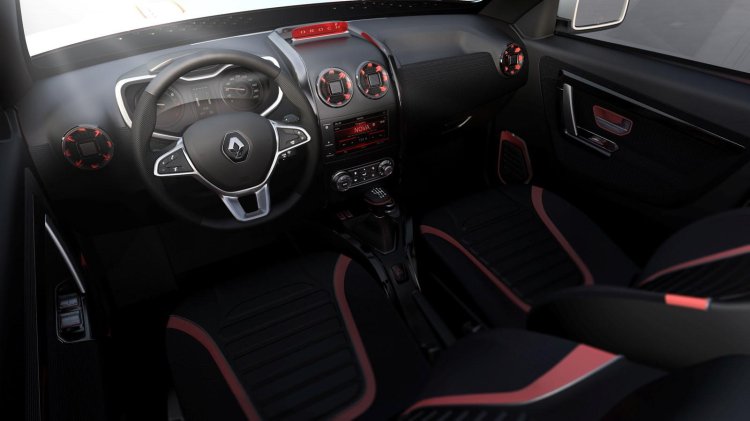 Renault Duster Oroch Concept interior press shot