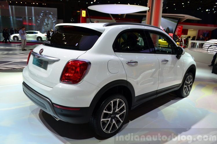 Fiat 500X rear three quarters at the 2014 Paris Motor Show