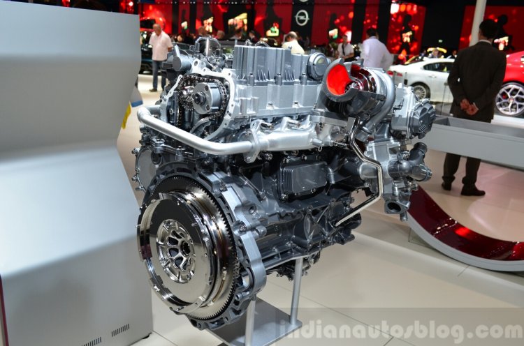 Jaguar Land Rover Ingenium engine showcased at the 2014 Paris Motor Show