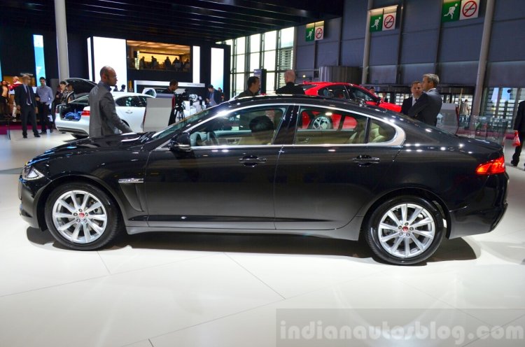 Jaguar XF special edition side at the 2014 Paris Motor Show