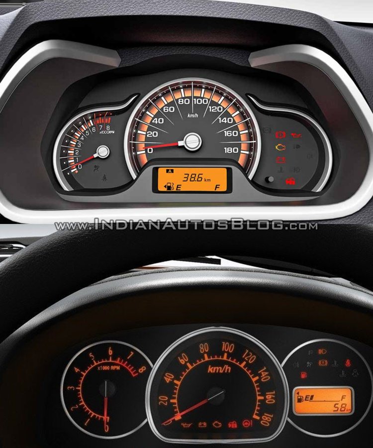 New Maruti Alto K10 vs older model cluster