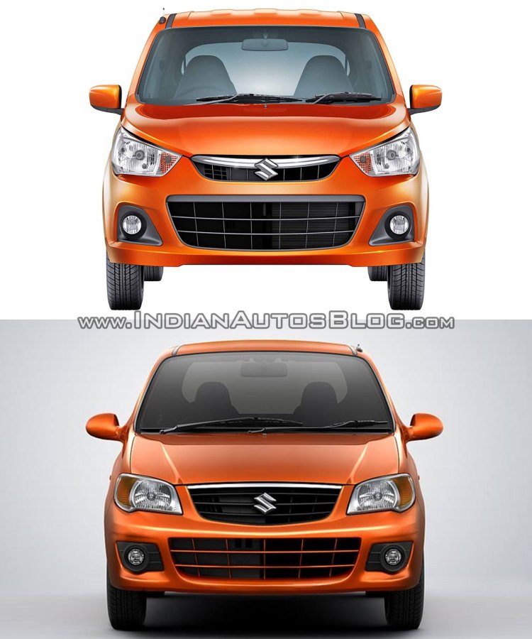 New Maruti Alto K10 vs older model front