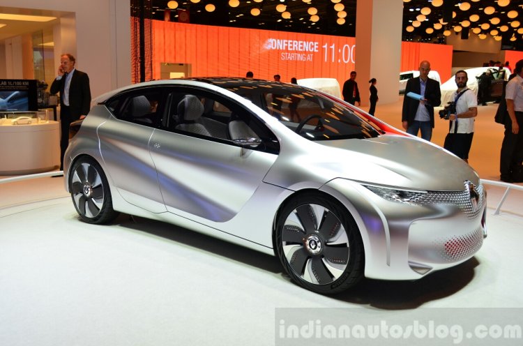 Renault EOLAB concept front three quarter at the 2014 Paris Motor Show