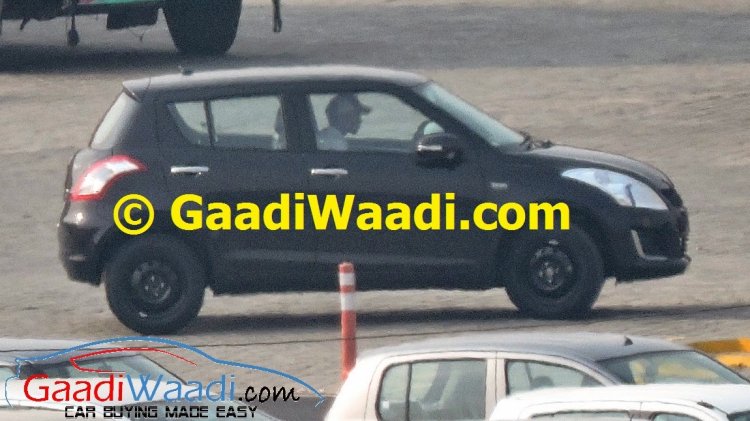 Spied Maruti Swift facelift chrome door handles