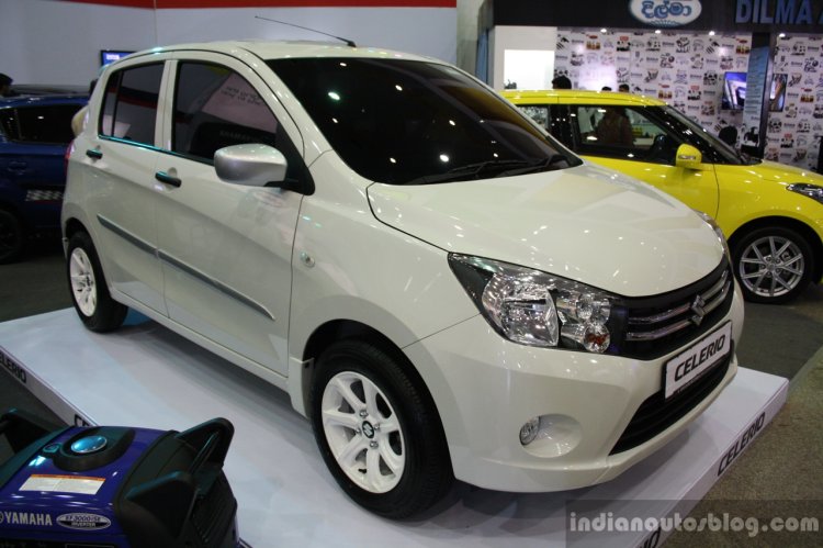 Suzuki Celerio Elegance edition front right three quarter at the 2014 Colombo Motor Show Sri LankaSuzuki Celerio Elegance edition at the 2014 Colombo Motor Show Sri Lanka