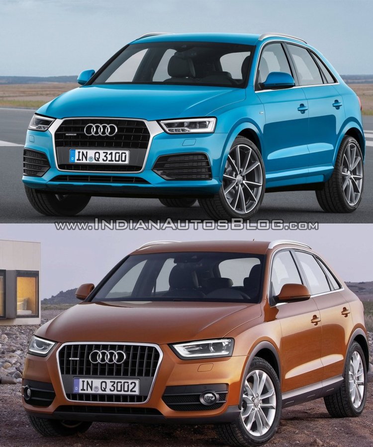 2015 Audi Q3 facelift vs older model front