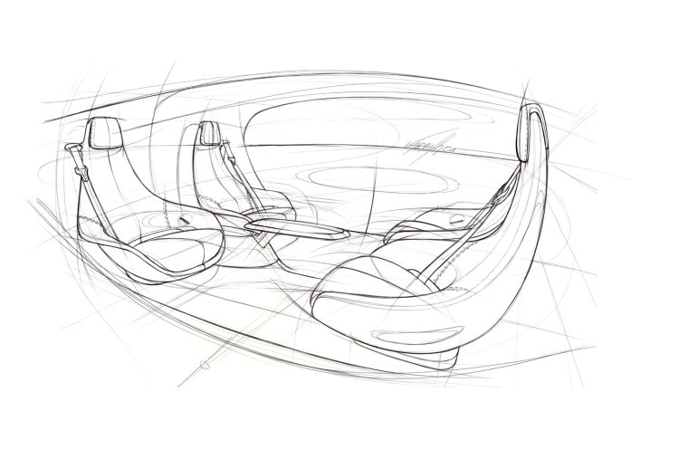 Mercedes Autonomous Driving car sketch