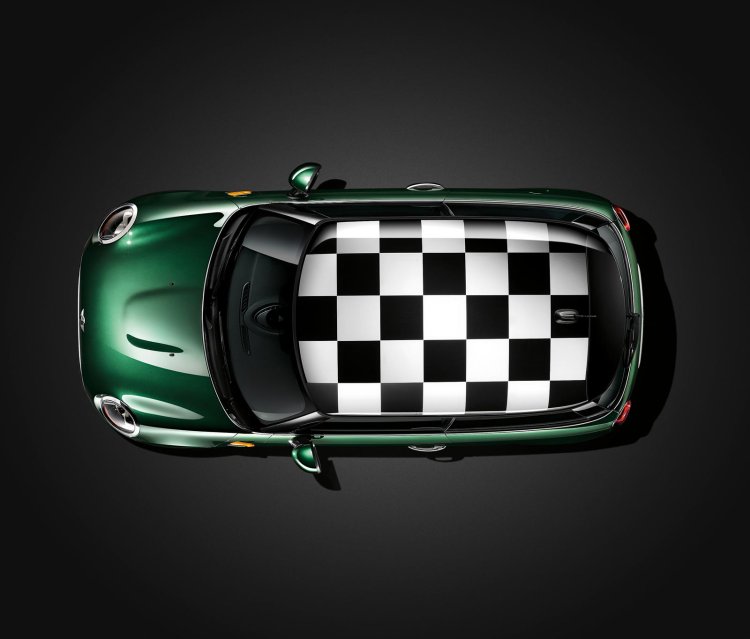 New Mini Cooper S with John Cooper Works package checkered roof