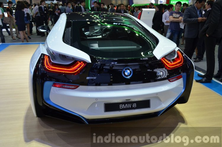 2015 BMW i8 rear at the 2014 Thailand Motor Expo