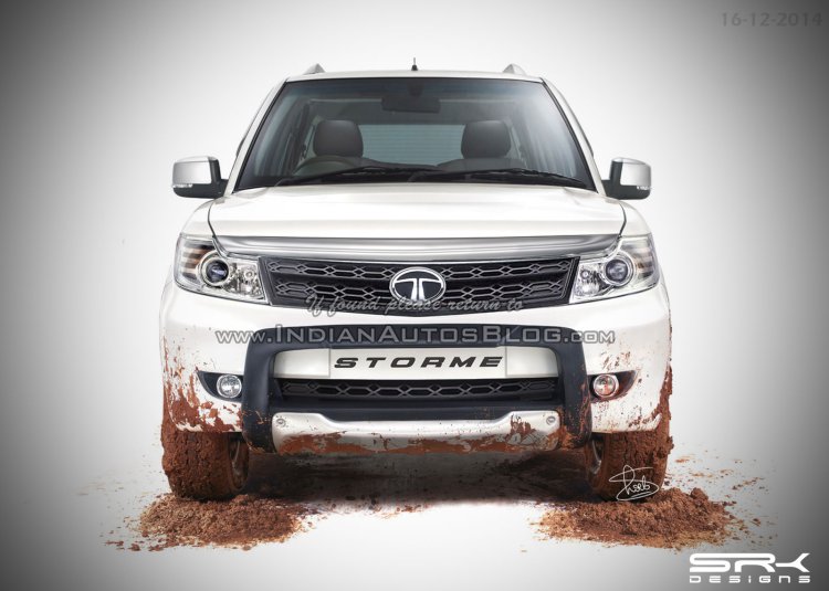 2015 Tata Safari Storme facelift rendering front