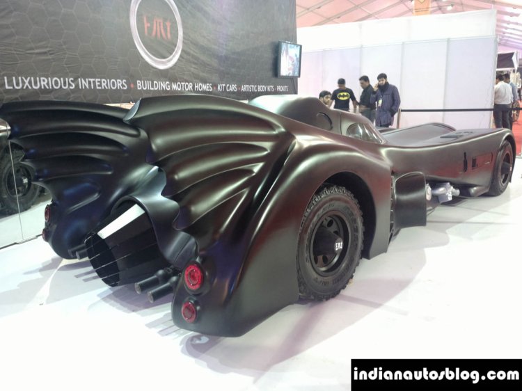 Batmobile Replica by EMT rear three quarter at APS 2014