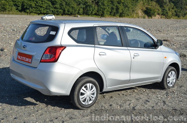 Datsun Go+ rear quarters angle Review