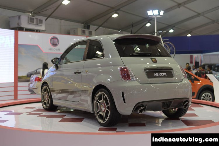 Fiat Abarth 595 Competizione rear left three quarter at Autocar Performance Show 2014