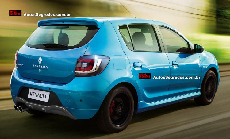 2015 Renault Sandero RS rendering rear three quarter