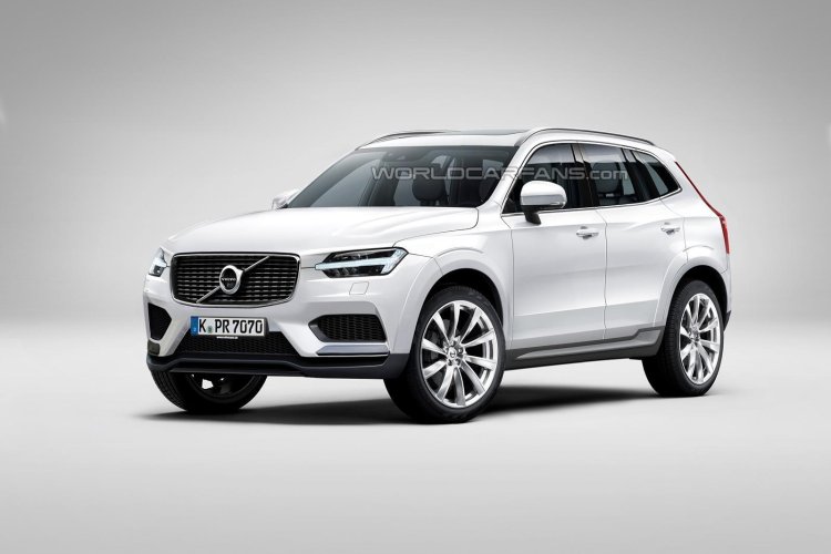 2017 Volvo XC60 rendering front three quarter