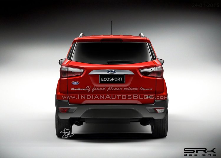 Ford EcoSport facelift without spare wheel