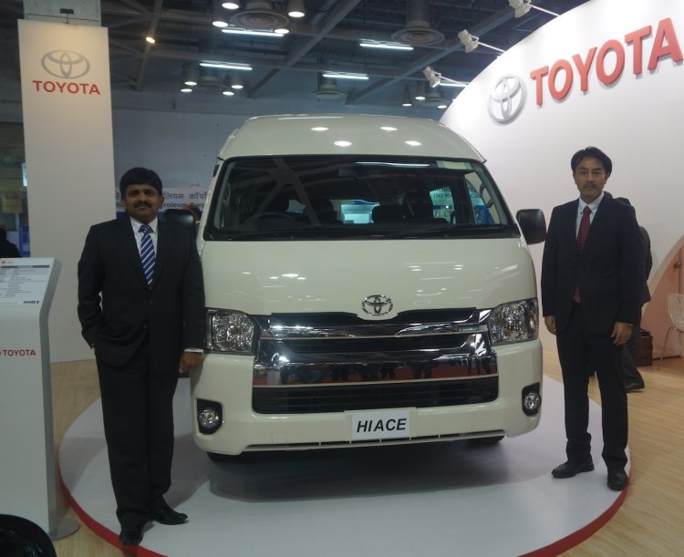 Toyota Hiace at the Bus and Special Vehicles Show India