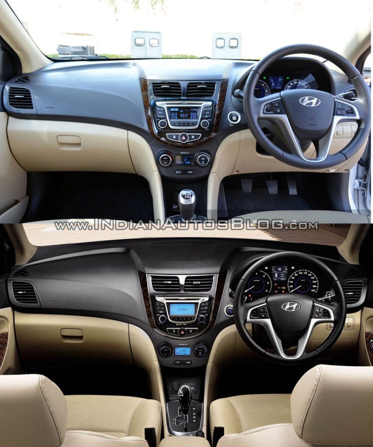 2015 Hyundai Verna vs 2014 Hyundai Verna - interior