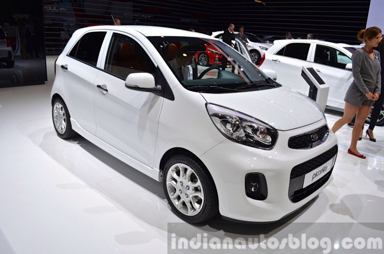 2015 Kia Picanto front three quarter view at 2015 Geneva Motor Show
