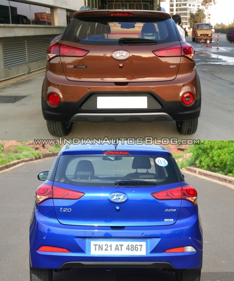 Hyundai i20 Active vs Hyundai Elite i20 rear