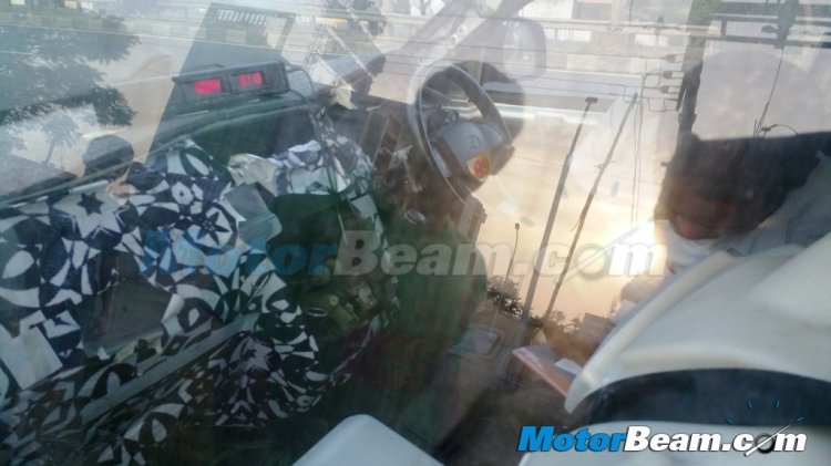 Interior of the Mahindra S101 spied