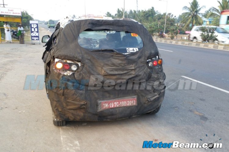Rear of the Mahindra S101 spied