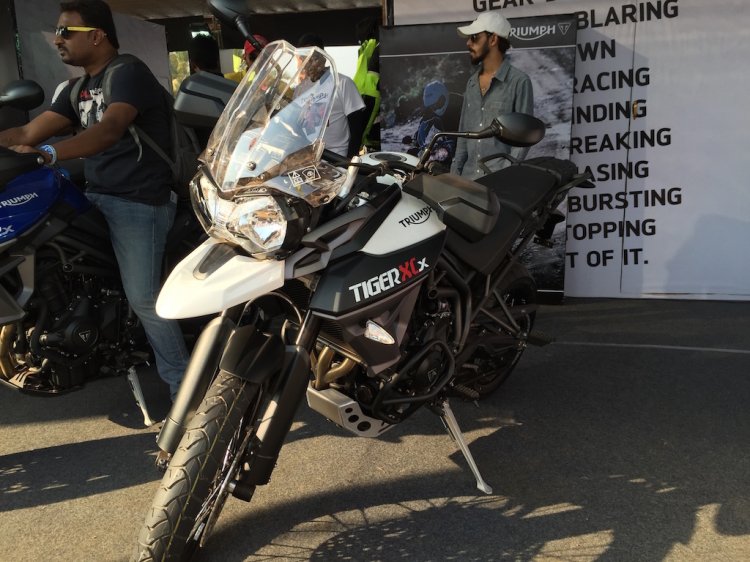 Triumph Tiger XCx At India Bike Week 2015 Front Left Three Quarters