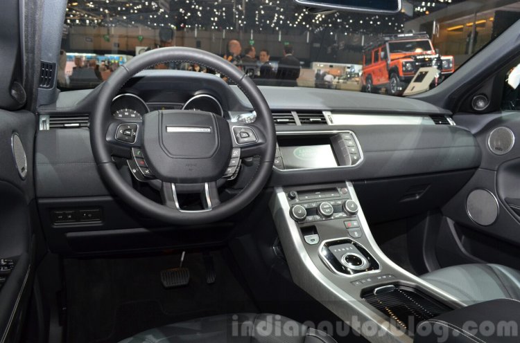 2015 Land Rover Evoque interior steering wheel at the 2015 Geneva Motor Show