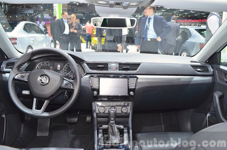2015 Skoda Superb dashboard at 2015 Geneva Motor Show