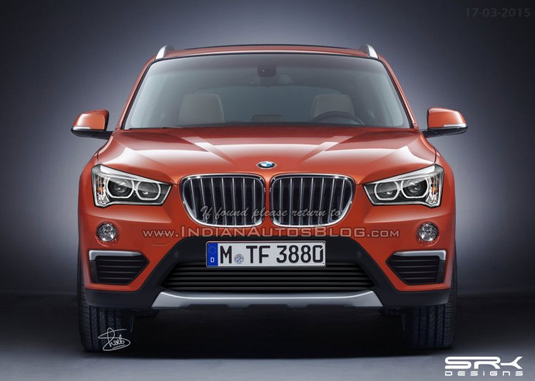 BMW X1 2016 front rendering by IAB