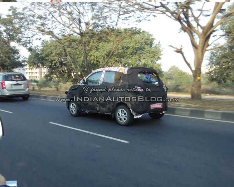 Mahindra S101 rear quarter IAB reader spied