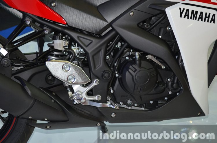 Yamaha YZF-R3 engine at 2015 Bangkok Motor Show