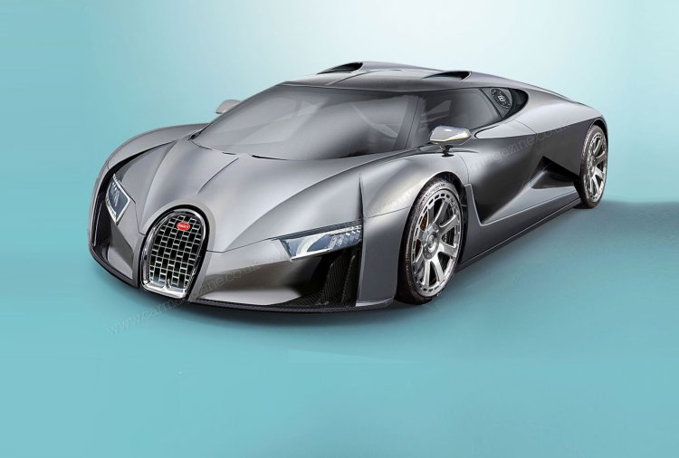 2017 Bugatti Chiron front three quarter unofficial render