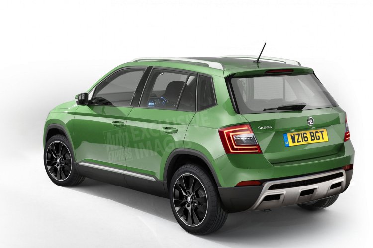 2017 Skoda Fabia crossover render rear three quarter