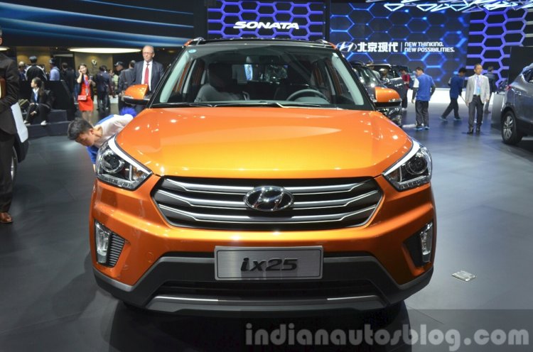 Hyundai ix25 front at Auto Shanghai 2015