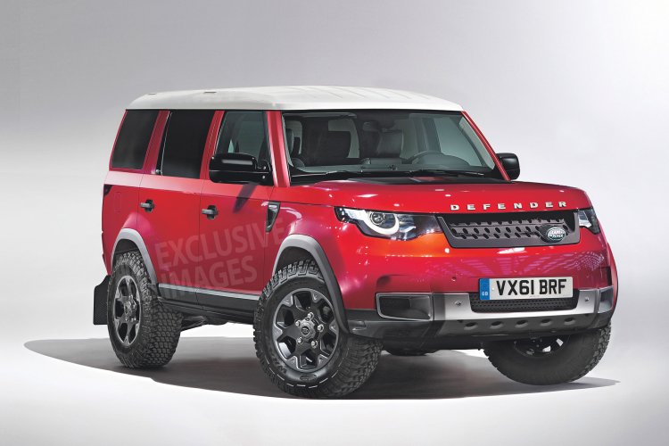 Next Land Rover Defender unoffical render front three quarter