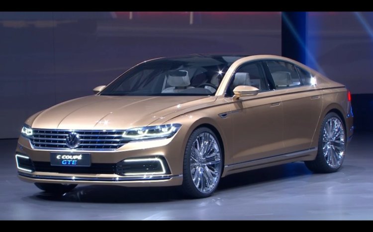 VW C Coupe GTE Concept lights on at VW Group Night Shanghai 2015