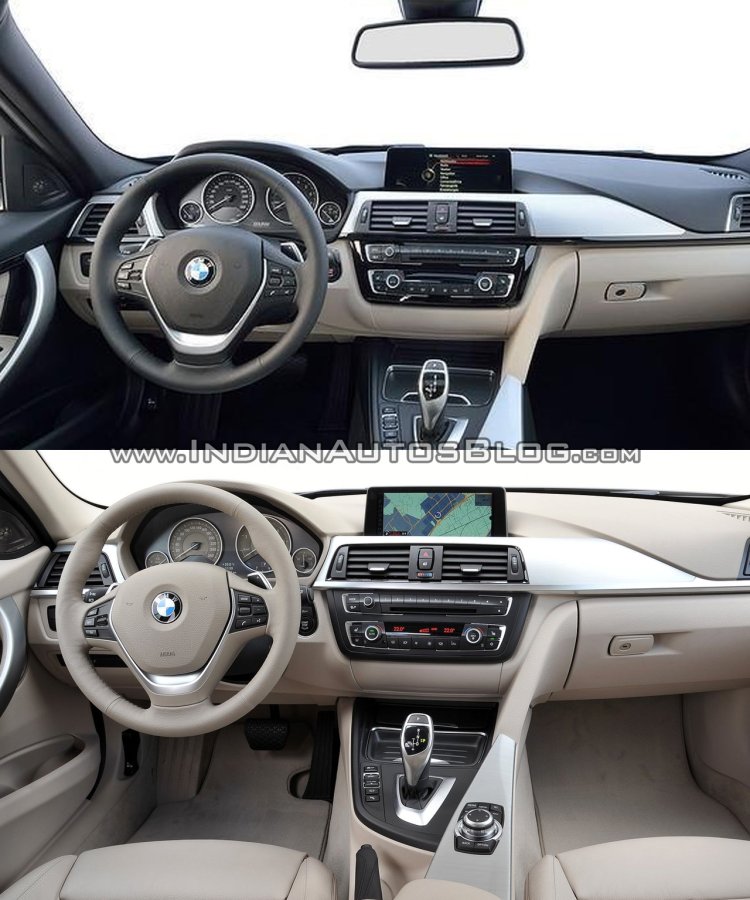2015 BMW 3 Series facelift vs older model interior
