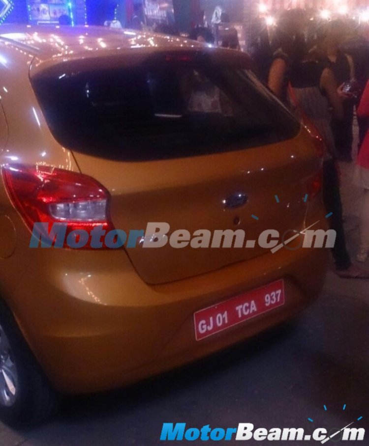 2015 Ford Figo rear three quarter spotted with new exterior shade