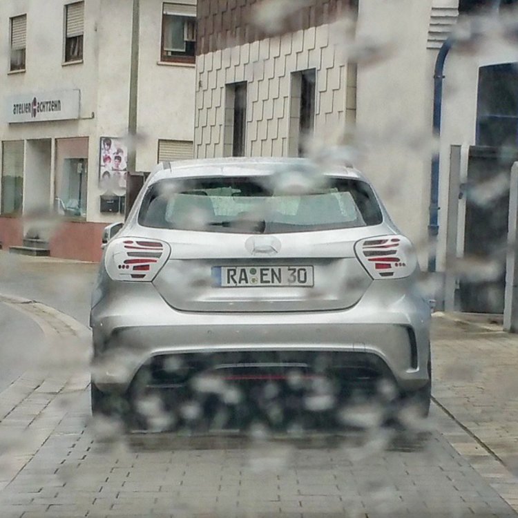 2016 Mercedes A45 AMG facelift rear spotted testing