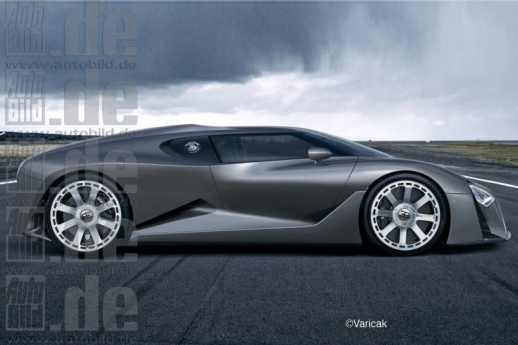 Bugatti Chiron rendering side by Varicak