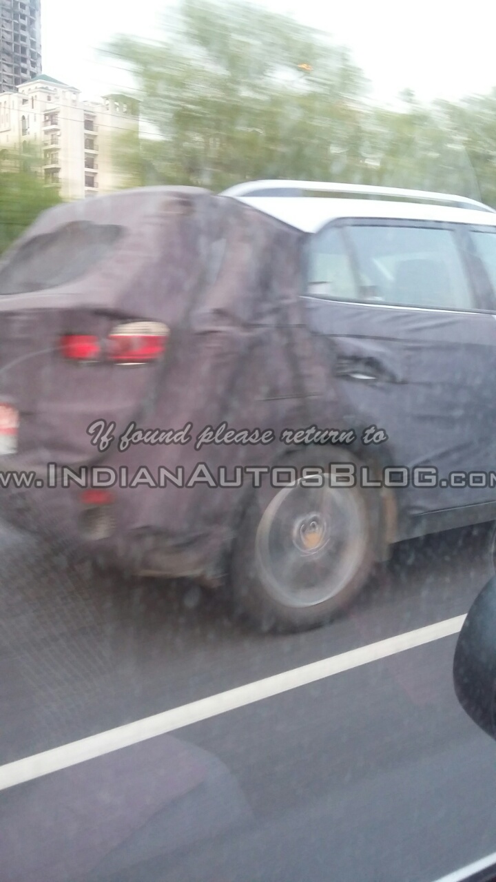 Hyundai ix25 rear Greater Noida spied
