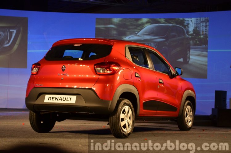 Renault Kwid rear three quarter left view from India